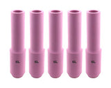 Five long size 6L pink TIG cups