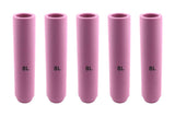 Five long size 8L pink TIG cups
