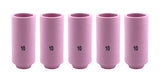 Five regular size 10 pink TIG cups
