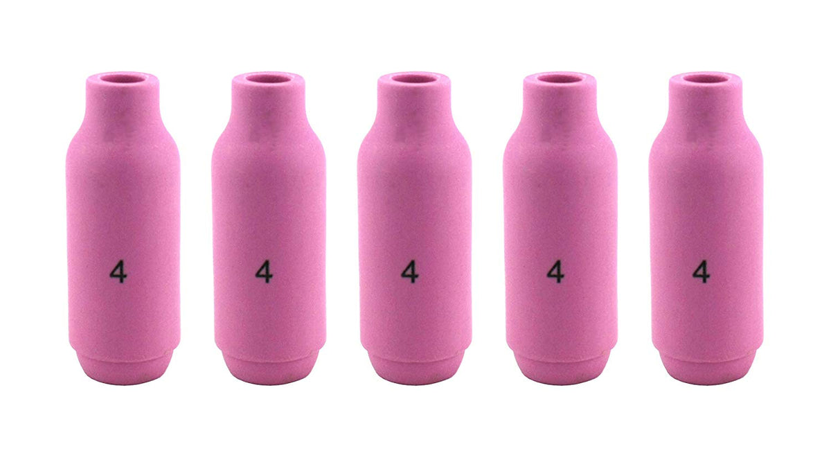 Five regular size 4 pink TIG cups