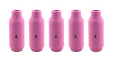 Five regular size 4 pink TIG cups