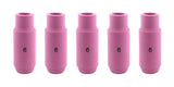 Five regular size 6 pink TIG cups