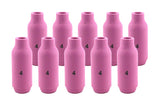Ten regular size 4 pink TIG cups