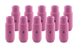 Ten regular size 6 pink TIG cups