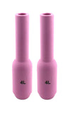 Two long size 4L pink TIG cups