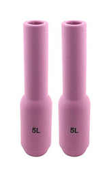 Two long size 5L pink TIG cups