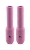 Two long size 5L pink TIG cups
