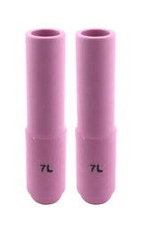 Two long size 7L pink TIG cups