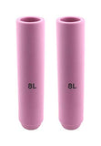 Two long size 8L pink TIG cups