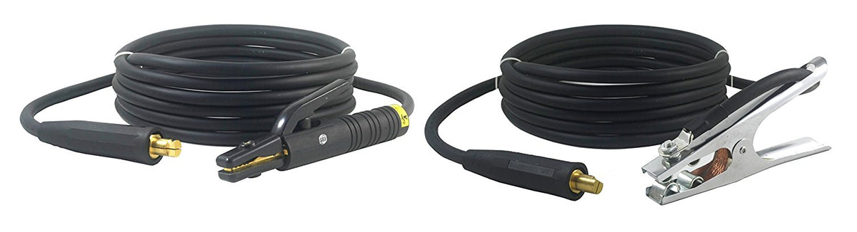 200A #2 AWG welding lead pair with Dinse connectors