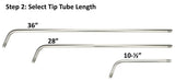 2393 heating tube length options: 10.5, 28 and 36 inches