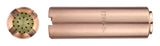 2290-3H copper rosebud tip, face and side views