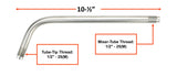 10.5-inch 2393 heating tube with 1/2-25 male threads at both ends