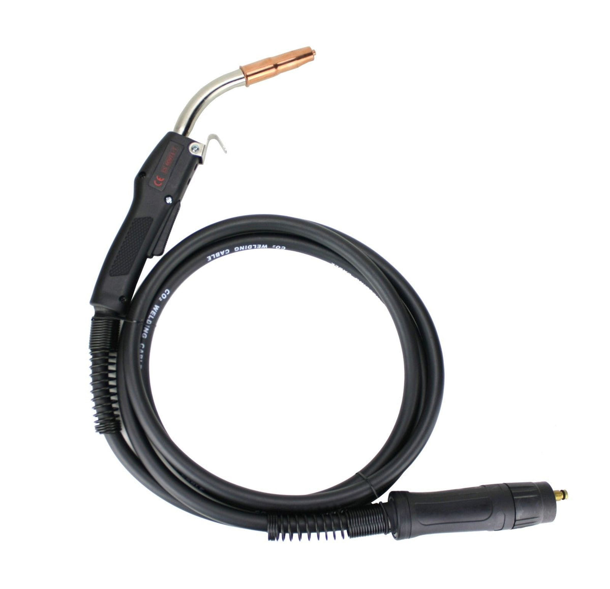 250A MIG gun with coiled cable and Euro connector