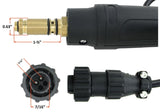 Lincoln-style 250A MIG power plug and 2-pin trigger connector dimensions
