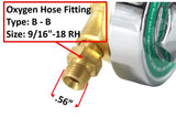 25HX oxygen regulator right-hand hose outlet