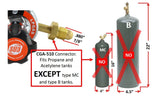 25HX propane regulator CGA-510 inlet guide