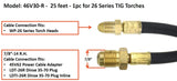 46V30R 25-foot one-piece 26-series TIG cable connection diagram