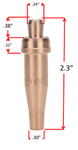 3-101 small cutting-tip dimension drawing