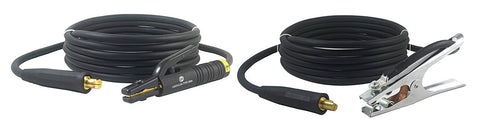 300A #1 AWG welding lead pair with Dinse connectors