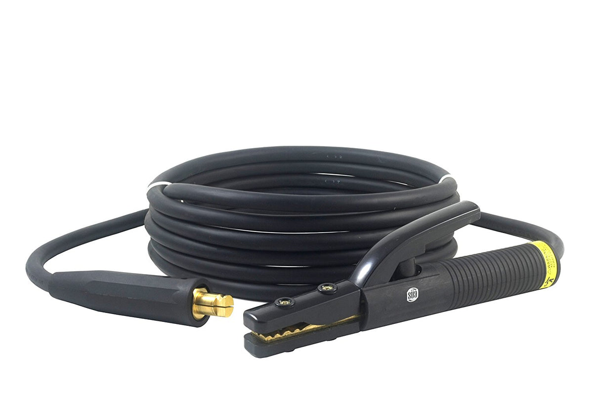 Electrode holder welding lead with LC40-style plug