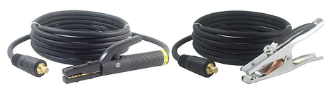 350A 1/0 AWG welding lead pair with electrode holder, work clamp and LC40 connectors