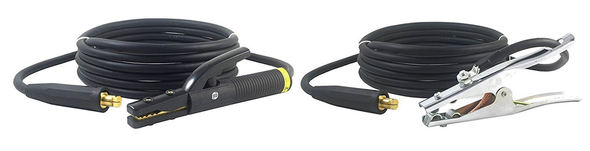 350A 1/0 AWG welding lead pair with Dinse connectors