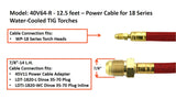 TIG Torch Power Cable for Water-Cooled TIG Torches - 20 Series and 18 Series