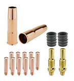 MIG Gun Consumables Kit - Compatible with Lincoln/Magnum 200 & 250 and Tweco #2-52 Diffuser - 32 Insulator - Heavy-Duty Tip - 22 Nozzle