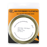 Silver Brazing Solder Wire - 45% - AWS BAg-5 - Size: 1/16" (1, 3 or 5 TOz)