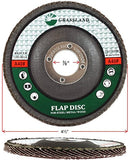 Sanding Disc, Aluminum Oxide Flap Disc, Grinding Wheel 4-1/2" x 7/8" 40 Grit - T29