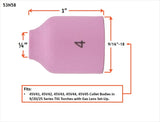 53N58 size 4 regular ceramic TIG gas-lens cup dimensions