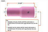 53N87L size 12L long large-diameter gas-lens cup dimensions