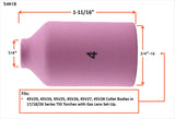 54N18 size 4 ceramic gas-lens cup dimension diagram
