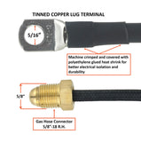 WP Series - Air Cooled - TIG Torch with Valve - 2-Piece Cable with Terminal Lug
