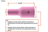 57N74L size 8L long large-diameter gas-lens cup dimensions