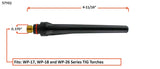 57Y02 long TIG back-cap dimension diagram