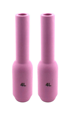 Alumina Nozzle Cups for TIG Welding Torches Series 17/18/26 with Standard Set-Up - Long