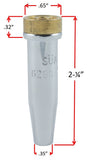 6290-series cutting tip body and seat dimension diagram