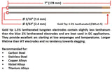 '- 1.5% Lanthanated Tungsten Electrode - TIG Welding - (Golden Tip) - (10 PACK)