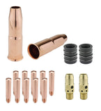 MIG Gun Consumables Kit - Compatible with Lincoln/Magnum 300 & 400 and Tweco #3 & #4-54A Diffuser - 34A Insulator - Heavy-Duty Tip - 24A Nozzle