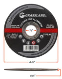 Cutting Disc, Aluminum Freehand Cut-off wheel - 4-1/2" x 1/16" x 7/8" - T41