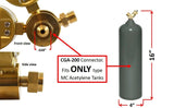 '- Regulator Welding Gas Gauges - Rear Connector - LDB series