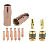 MIG Gun Consumables Kit - Compatible with Miller M-25 and M-40 - Diffuser - Nozzle Adaptor - Tip: 0.023" - Nozzle