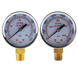 Pressure Gauge for Oxygen Regulator - 1/4" Connector