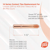 MIG Gun Consumables Kit - Compatible with Lincoln/Magnum 300 & 400 and Tweco #3 & #4-54A Diffuser - Tip - 23 Nozzle