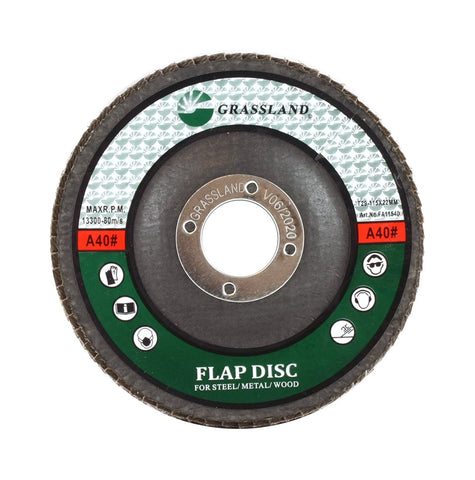 Sanding Disc, Aluminum Oxide Flap Disc, Grinding Wheel 4-1/2" x 7/8" 40 Grit - T29