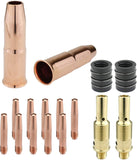 MIG Gun Consumables Kit - Compatible with Lincoln/Magnum 300 & 400 and Tweco #3 & #4-52FN Diffuser - 34A Insulator - Tapered Tip - 24A Nozzle
