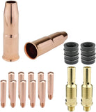 MIG Gun Consumables Kit - Compatible with Lincoln/Magnum 300 & 400 and Tweco #3 & #4-52FN Diffuser - 34A Insulator - Heavy-Duty Tip - 24A Nozzle