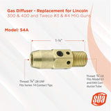 MIG Gun Consumables Kit - Compatible with Lincoln/Magnum 300 & 400 and Tweco #3 & #4-54A Diffuser - Tapered Tip - 23 Nozzle